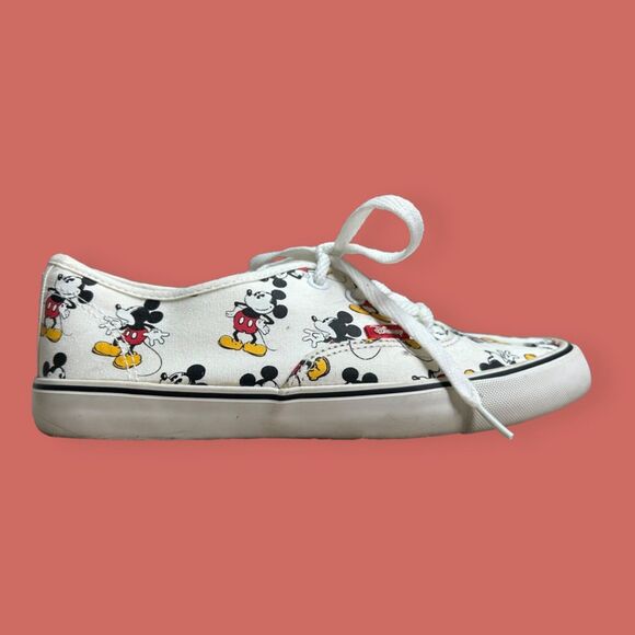 🐭 MICKEY MOUSE DISNEY CANVAS LACE UP SNEAKERS CHARACTER SIZE EU 38 US 7.5 - Picture 9 of 12
